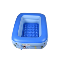 Piscine gonflable pour bébé LIXIN, amusante et durable, 120 cm, PVC 0,22 mm, ensemble de 4 pièces, mini piscine pour enfants, fond à bulles, Kolam Renang