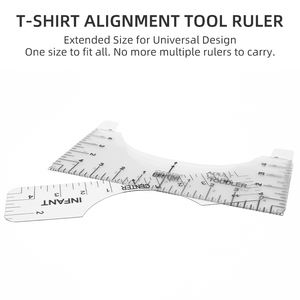 JP เสื้อยืดแบบใสวัสดุพีวีซีไม้บรรทัดนำเสื้อยืดไม้บรรทัดการจัดตำแหน่งเสื้อยืดสำหรับเย็บผ้า - Product Image 4