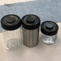 Boîte de conservation alimentaire sous vide en acier inoxydable 304 Thankhot avec couvercle à pompe en plastique pour haricots et bouteilles