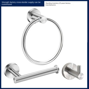 Kit <span class=keywords><strong>de</strong></span> Baño <span class=keywords><strong>de</strong></span> Acero Inoxidable, Ganchos <span class=keywords><strong>de</strong></span> Pared, Percheros para Papel Higiénico, Toallas, Venta al por Mayor - Product Image 2