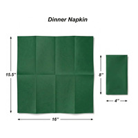 Serviettes de table jetables en papier Airlaid de qualité supérieure, aspect lin, vertes, 55 g/m², pour mariages et restaurants, vente en gros