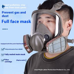 निर्माता थोक बड़े चेहरे सिलिकॉन गैस मास्क 6800 स्प्रे पेंट रासायनिक के लिए मॉडल डस्टप्रूफ पेशेवर सुरक्षा - Product Image 2
