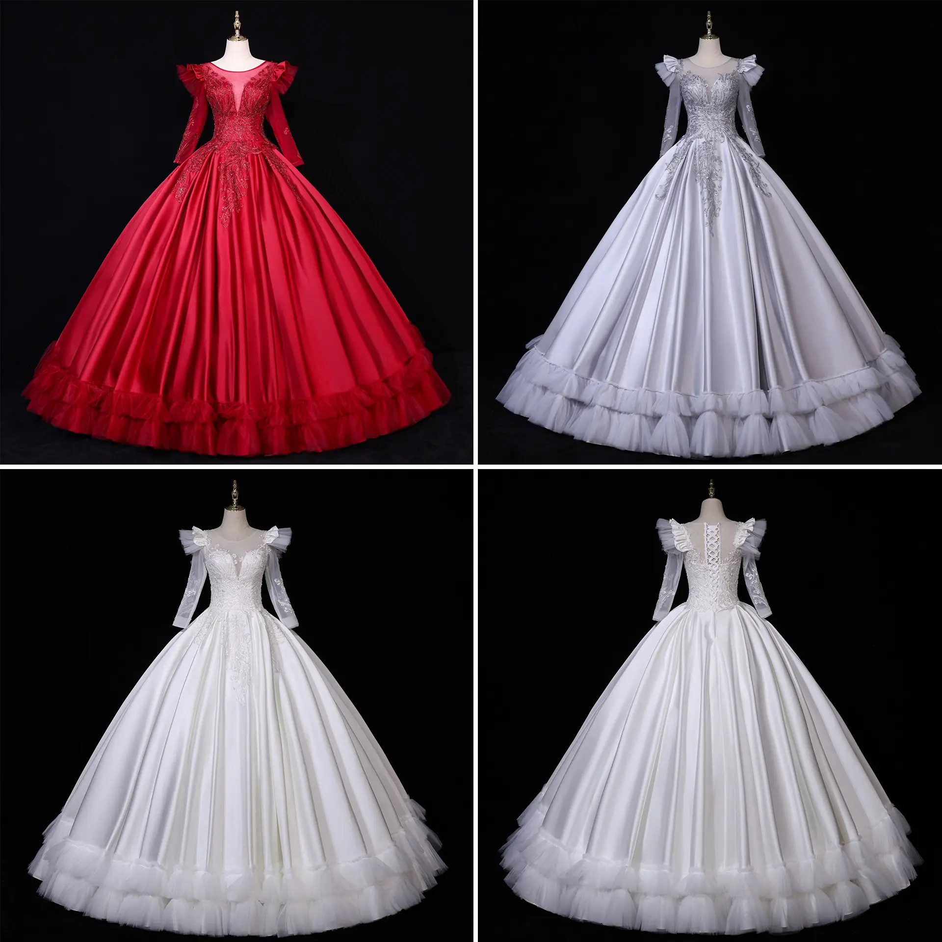Vestidos de Noiva Personalizados de Fábrica 2022, Robe de Mariage Princesse  em Roxo, Cinza, Verde, Branco e Vermelho, Vestidos de Casamento Pakistani|  Alibaba.com, image size:1920x1920