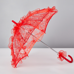 Элегантный танцующий зонтик ручной работы с новой вышивкой, свадебный реквизит для сцены, фото зонтики для вечеринки, Свадебный декор с кружевными оборками - Product Image 3