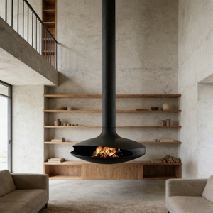 Caminetto Moderno <span class=keywords><strong>a</strong></span> Sospensione <span class=keywords><strong>a</strong></span> Legna, Stufa Riscaldante da Soffitto, Stufe <span class=keywords><strong>a</strong></span> <span class=keywords><strong>Bioetanolo</strong></span>, Bruciatore <span class=keywords><strong>a</strong></span> Legna 600mm - Product Image 3