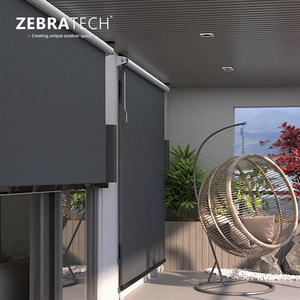 Được xây dựng trong bóng râm trong suốt cho cửa sổ nhà hàng chống UV ngoài trời Hướng dẫn sử dụng có thể thu vào cửa sổ Zip Pinhole cài đặt - Product Image 1