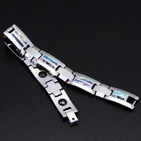 Bracelet de luxe en tungstène pour homme, incrusté de coquille d'ormeau, poli à la main, de la marque Cheng Jewelers