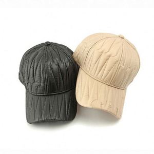 Gorras de Béisbol Coreanas con Diseño Acolchado de Moda para Invierno, Gorra de Béisbol Informal con Parte Superior Rígida para Mujer, Gorro Cálido - Product Image 1