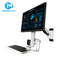 Meisonic GM188KB profil en alliage d'aluminium mural à 90 degrés robuste nouveau support de moniteur industriel pour écrans 17-27"