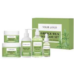 Personnalisez votre logo, design gratuit, <span class=keywords><strong>coffret</strong></span> de soins pour la <span class=keywords><strong>peau</strong></span> au thé vert, nettoyage en profondeur, équilibrage des huiles, hydratation, apaisement, kit facial pour femmes et hommes - Product Image 3