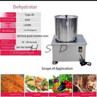 Déshydrateur alimentaire commercial pour légumes, sécheuse centrifuge en acier inoxydable avec base stable pour restaurant et cuisine d'hôtel