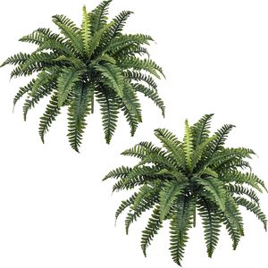 FOREST PRINCE 35" Grandi Piante Artificiali di Felce, 2 Felci Artificiali Boston con 39 Foglie per Decorazioni Esterne e Domestiche - Product Image 1