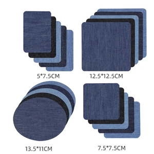 25/20/5 PCS Parches de mezclilla termoadhesivos DIY para codos, para reparar pantalones de mezclilla, ropa, insignias y tela de costura - Product Image 6