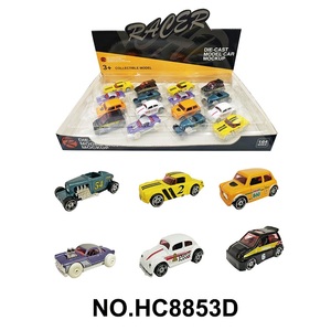 Caja de mano ABS 8 tipos de coches, 4 coches modelo de aleación de zinc fundido a presión deslizante al azar para niños - Product Image 6