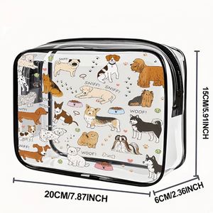 <b>Makeup</b> <b>Bag</b>, Portable Outdoor <b>Travel</b> Cosmetic Organizer, Multi-Functional Thickened PVC Storage Pouch - Product Image 1