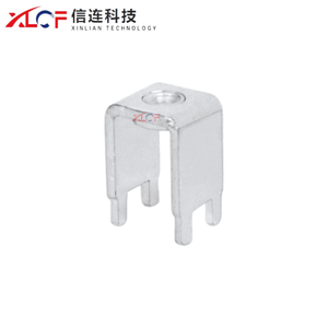 Xlcf 04332 Chất lượng cao bốn-pin Brass khối thiết bị đầu cuối kim loại <span class=keywords><strong>PCB</strong></span> bảng mạch dẫn điện Bracket với Side Pin - Product Image 1