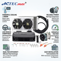 Kit de climatisation pour camion ACTECmax universel 12V 24V 2800W avec compresseur à courroie et évaporateur-condenseur 3 vitesses BEU-404-100, ensemble complet