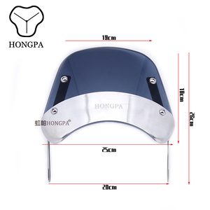 Hongpa-faro Retro para motocicleta, Visor de parabrisas de 5-7 pulgadas, apto para Honda CG125 <span class=keywords><strong>Cafe</strong></span> <span class=keywords><strong>Racer</strong></span> <span class=keywords><strong>Kawasaki</strong></span> - Product Image 2