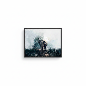 Elegant Watercolor Elephant Canvas Print: Modern Loft Decor,<b>BLACK</b> <b>FRAMED</b> CANVAS - Product Image 2