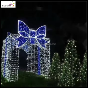 Suministros de decoración navideña, luces LED de Navidad, caja de regalo con motivo luminoso, luz para exteriores para Año Nuevo - Product Image 6