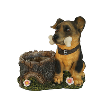 Harga Pabrik Jual Panas Lucu Polyresin Resin Bunga Pot Grosir Kolam Anjing Bentuk Pot Kustom Hewan Planter Pot