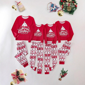 Family <strong>Christmas</strong> Pajamas Set - Merry <strong>Christmas</strong> Tree Print Long Sleeve Sleepwear, Soft Green Holiday <strong>PJs</strong> for Men Women <strong>Kids</strong> - Product Image 3