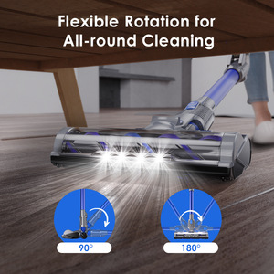 Aspirateur sans fil avec écran LED et fonction de nettoyage des sols, aspirateur à main pour la maison avec serpillière électrique et lumières LED - Product Image 4