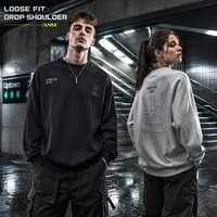 Sudadera Unisex de Cuello Redondo 330GSM, Corte Otoñal, Bordado Personalizado, Impresión Serigrafiada, OEM, ODM, MOQ Bajo, Etiqueta de Marca, Festival de Música, Equipo