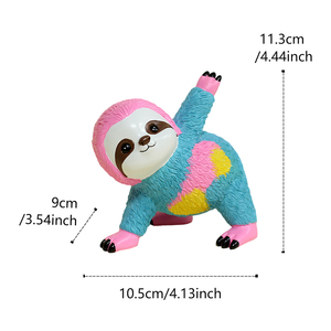 Carino animale colorato che fa la statua sportiva i migliori regali all'amante del bradipo pronto per la spedizione di nuova <span class=keywords><strong>vendita</strong></span> arcobaleno resina Yoga - Product Image 6