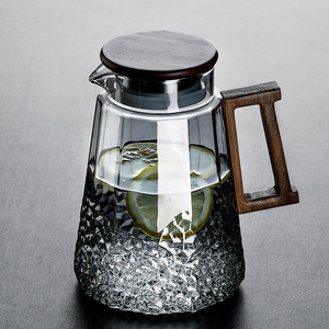 Jarra de <span class=keywords><strong>agua</strong></span> de vidrio de borosilicato, tetera, jarra para beber para Limón, jugo de fruta, olla, botella de bebida de cocina, Juego de tapa de acero inoxidable - Product Image 5