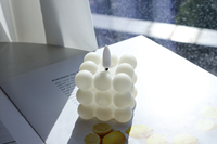 Bougie à bulles blanche électronique à piles, lampe à bougie de table à LED décorative