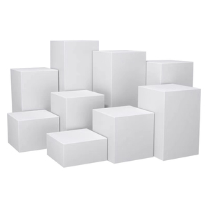 Présentoir de vitrine de magasin de vêtements, présentoir de chaussures, forme carré<span class=keywords><strong>e</strong></span> avec fleurs, Table de décoration de vitres de mariage - Product Image 2