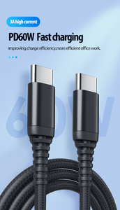 Miễn phí Mẫu 22AWG Loại C để Loại C Cáp 1m 2M 3M dữ liệu Sync phí điện thoại Cáp cho <span class=keywords><strong>Android</strong></span> IOS thiết bị - Product Image 3