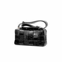 Bolso de Hombro Tejido de Piel de Cocodrilo BV para Mujer, Venta al Por Mayor de Fábrica, Bolso de Mujer de Moda en Piel Genuina