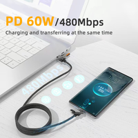 Kabel USB C pengisian cepat untuk ponsel, kabel pengisi daya ponsel nyaman untuk dibawa