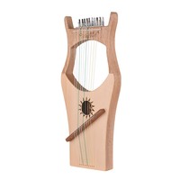 Lyre à cordes Walter.t à 10 cordes en bois, cordes en nylon, dessus en épicéa, fond en bois de caoutchouc, instrument à cordes avec sac de transport WH02