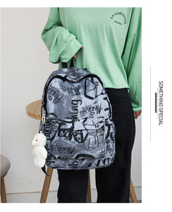 Sac à dos décontracté grande capacité de voyage en plein air imprimé partout Sac à dos collège <span class=keywords><strong>lycée</strong></span> Sacs d'école pour garçons - Product Image 6