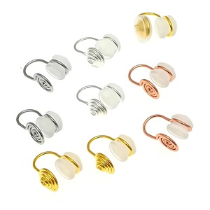 <b>Clip</b>-on Earrings Zinc Alloy Screw Shape U-shape Silver Gold Rose Gold <b>Ear</b> <b>Clips</b> Fashion Accessories - Product Image 1