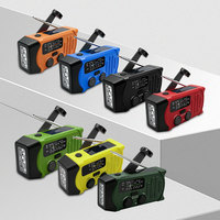 Emergency Radio NOAA Weather Band Shortwave AM FM Hand Crank Solar Charging Power Bank USB Flashlight Wholesale