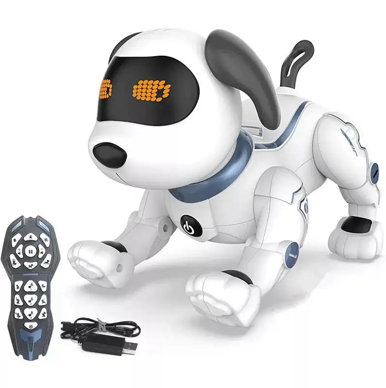 Robocop TOYS Electronic Animal Pets RC Robot Dog Voice Remote Control toys Music Song for Kids RC Birthday Gift LED