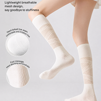 Chaussettes de sport respirantes fines à compression pour femmes, chaussettes en maille pour mollets, chaussettes de fitness pour le printemps, l'été, la salle de sport et l'entraînement