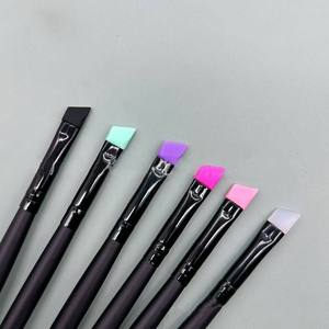 Wholesale Flat Lash Lifting <b>Tool</b> Brush Long Handle Silicone Brush for Lash - Product Image 1