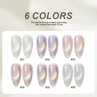 Missgooey Vernis à Ongles Magnétique Écologique Sans TPO & HEMA, 6 Couleurs, Effet Œil de Chat Perles de Verre, Kit de Vernis Gel, Fabrication OEM, Logo Personnalisé