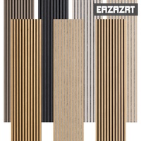 AKUSLAT Panneaux acoustiques modernes à led Panneaux muraux insonorisants Panneau à lattes de bois avec canaux d'éclairage à led pour la décoration de salle de bal