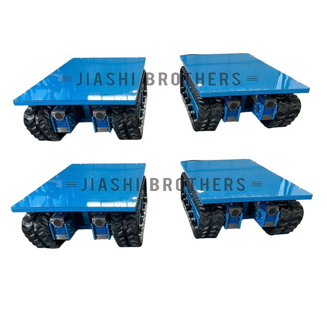 Customized New Remote Controlled Robot Crawler Platform Transport Vehicle Rubber Steel Crawler Chassis for Manufacturing Plant