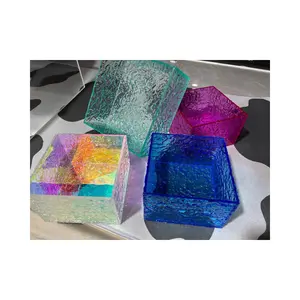 Transparente Farbe Acryl Display Tisch Geometrie angepasste Foto Requisiten farbige Acryl Box