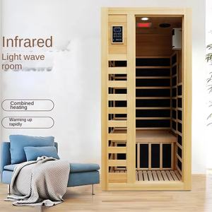 Sauna Domestica Moderna 2026 in Legno di Hemlock Massiccio con Pannello di Controllo Computerizzato e Riscaldatori Elettrici a Infrarossi - Product Image 5