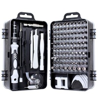 Kit d'outils de réparation et d'assemblage de montres et téléphones CRV 115-en-1 en acier au chrome-vanadium avec composants en plastique – Vente en gros