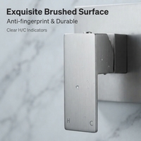 Robinet de douche mural carré en laiton nickel brossé, mitigeur monocommande chaud/froid, pour salle de bain moderne