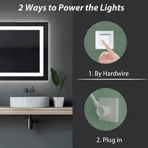 Funzioni opzionali personalizzate specchio da bagno per dispositivi Smart Home antiappannamento LED digitale Extra Large per appartamento